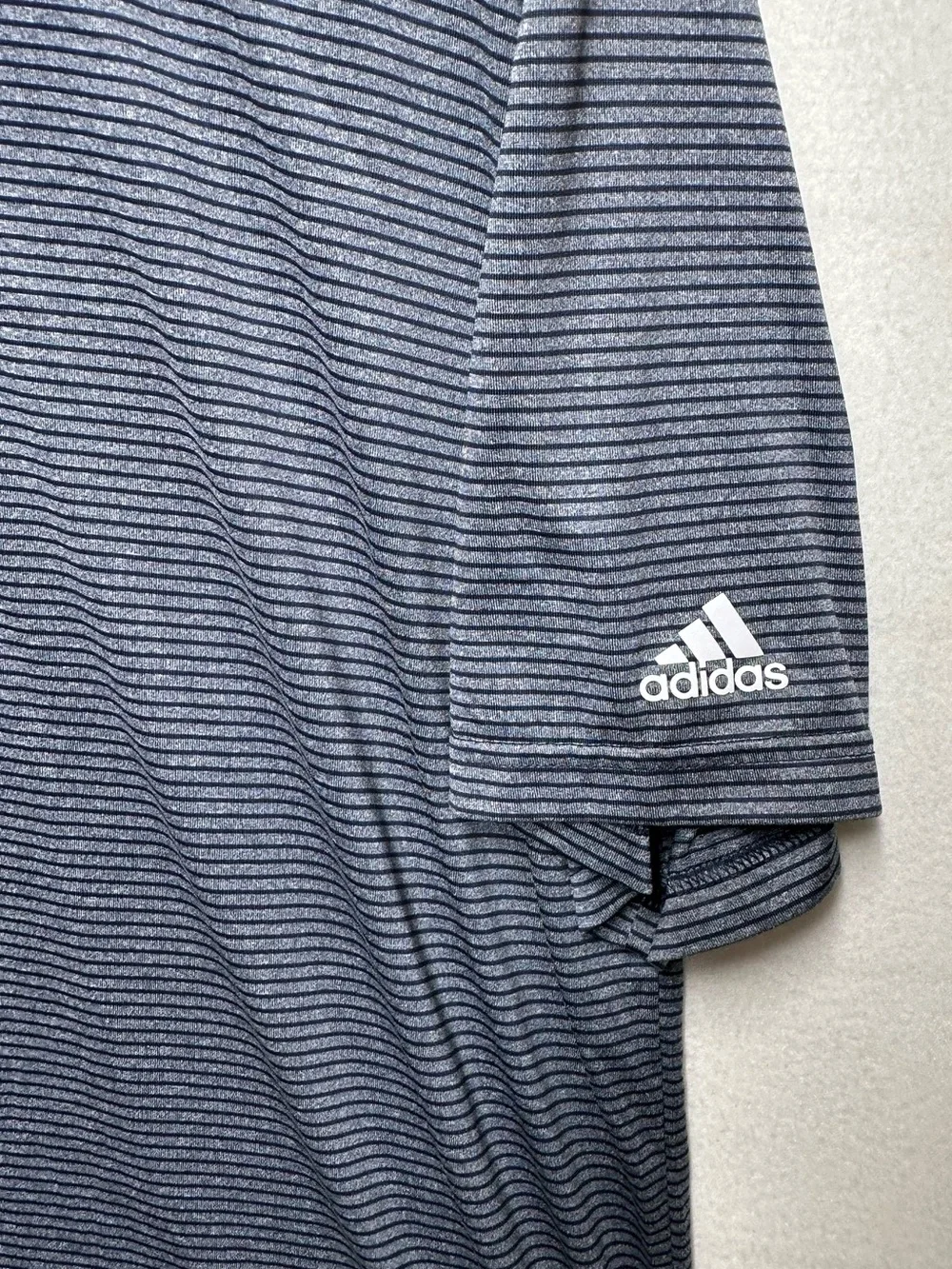 Adidas Golf Polo 2XL • Gray Stripe • Performance Climalite Shirt